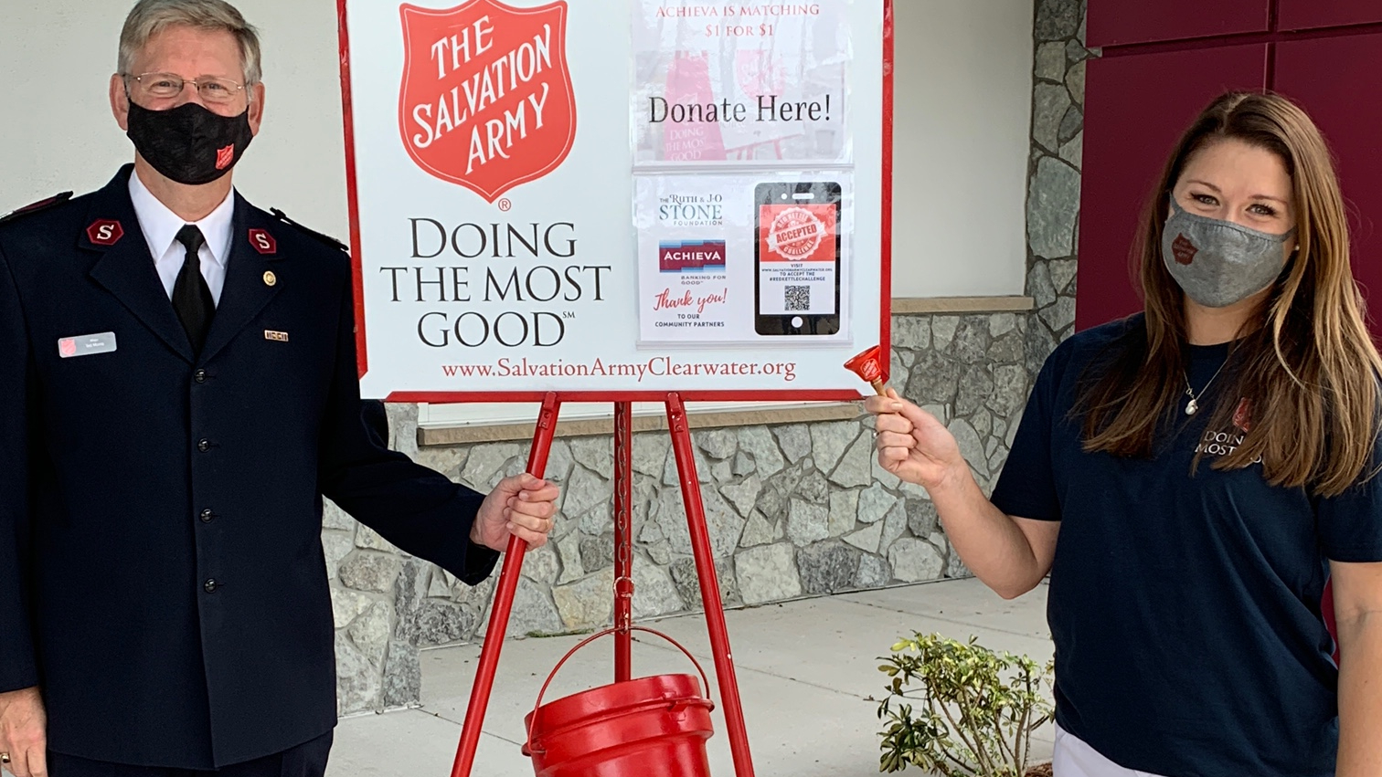 Weekend anchor Erin Murray was a bell ringer for the Salvation Army Red Kettle campaign sponsored by Achieva.  She was at the Achieva location in Palm Harbor.